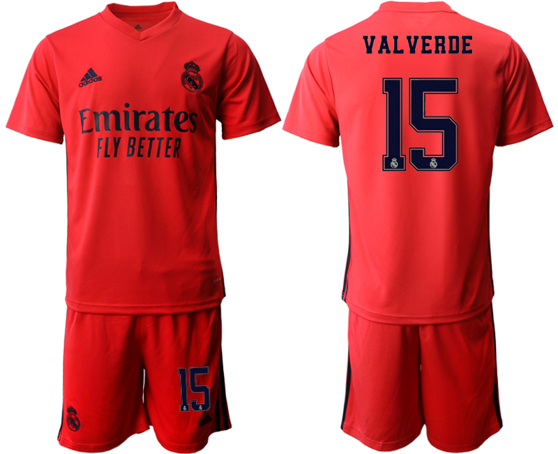 Men 2020-2021 club Real Madrid away #15 red Soccer Jerseys
